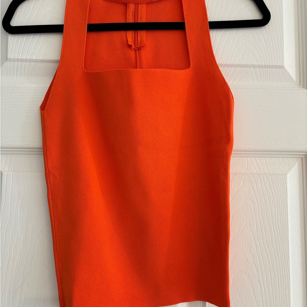 Orange Sleeveless Women's Top